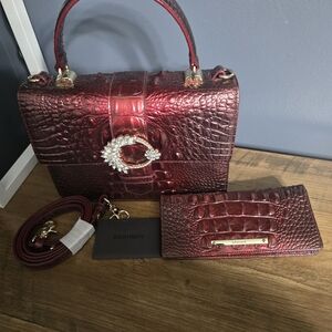 Brahmin Luxe Mini Francine Satchel and Wallet